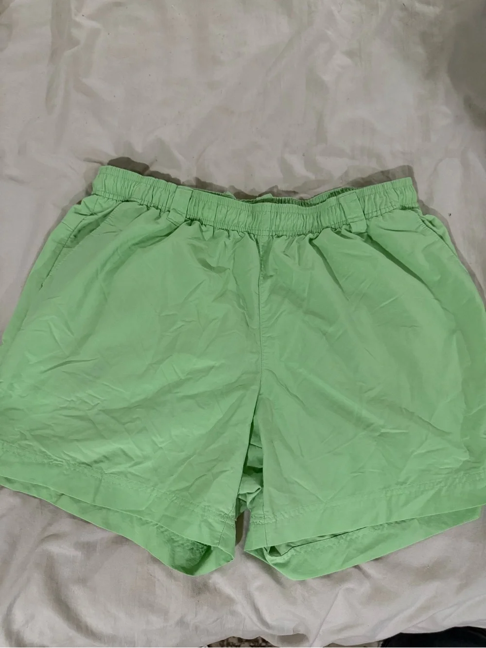 Columbia PFG Men’s Swim Trunks Size Large Neon‎ Green Drawstring Fishing Beach